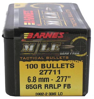 6.8mm .277" 85gr M/LE RRLP FB/100 (Bullets for Reloading)