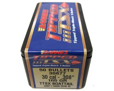30 Caliber . 308" 165gr TTSX BT /50 (Bullets for Reloading)