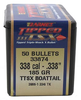 338 Caliber .338" 185gr TTSX BT /50 (Bullets for Reloading)