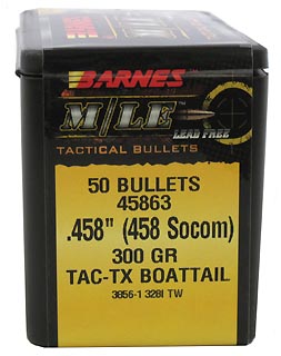 458 Socom 300gr M/LE TAC-TX BT/50 (Bullets for Reloading)