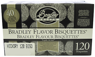 Hickory Bisquettes (120 Pack) - Smoker Bisquettes - Click Image to Close