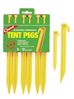 9" ABS Tent Pegs -- pkg of 6
