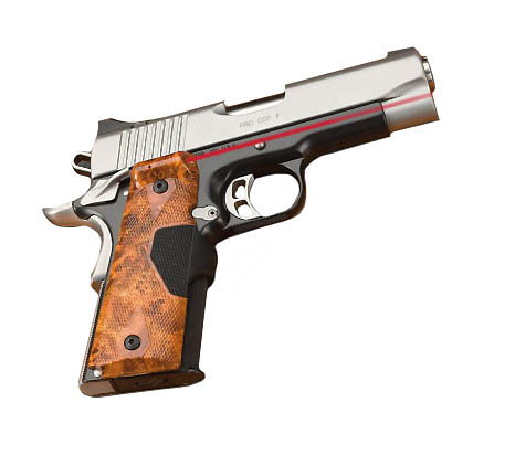 1911 Government Commander Pro Cust Front Activated, Burl