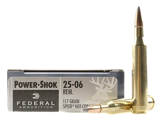 25-06 Remington by Federal 25-06 Rem, 117gr, Speer Hot-Cor SP, (Per 20)