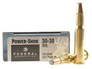 30-30 Winchester by Federal 30-30 Win, 150gr, Power Shok Soft Point Flat Nose, (Per 20)