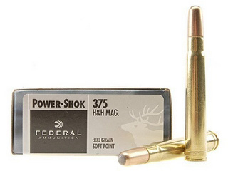 375 Holland & Holland Magnum by Federal 375 H&H Mag, 300gr, Power Shok Soft Point, (Per 20)