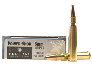 8mm Mauser by Federal, 170 Grain, Power Shok SP,
