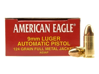 9mm Luger by Federal 9mm Luger, 124gr, Full Metal Jacket, (Per 50)
