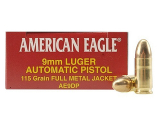 9mm Luger by Federal 9mm Luger, 115gr, Full Metal Jacket, (Per 50)