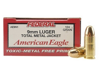 9mm Luger by Federal 9mm Luger, 124gr, Total Metal Jacket, (Per 50)