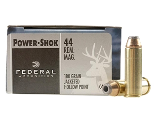 44 Remington Magnum by Federal 44 Rem Mag, 180gr, HiShok Jacketed Hollow Point, (Per 20)