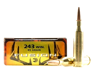 243 Winchester by Federal 243 Win, 95gr, Fusion, (Per 20)