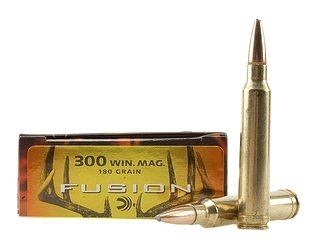 300 Winchester Magnum by Federal 300 Win Mag, 180gr, Fusion, (Per 20)