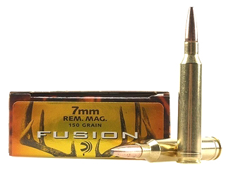 7mm Remington Magnum by Federal 7mm Rem Mag, 150gr, Fusion, (Per 20)