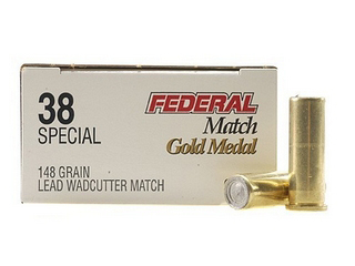 38 Special by Federal 38 Special, 148gr, Lead Wadcutter Match, (Per 50)