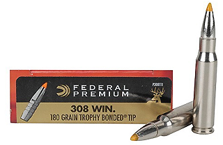 308 Winchester by Federal 308 Win, Premium, 180gr, Trophy Bond Tip, V-Shock, (Per20)
