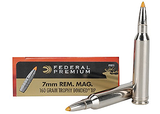 7mm Remington Magnum by Federal 7mm Rem Mag, 160gr, Trophy Bond, V-Shock, (Per20)