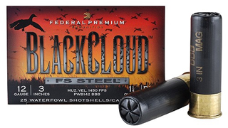 12 Gauge Shotshells by Federal Black Cloud, 3, 1-1/4oz, BBB, (Per25)