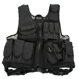 Black Deluxe Tactical Vest - Standard