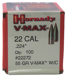 22 Caliber .224 55gr V-MAX W/C /100