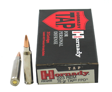 223 Remington Ammunition by Hornady 223 TAP Personal Defense, 75 Grain (Per 20)