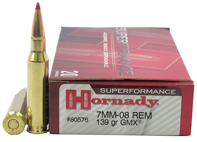7MM-08 Remington by Hornady Superformance 139gr GMX (Per 20)