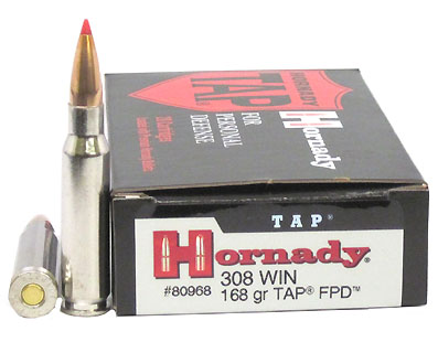 308 Winchester by Hornady 308 Win, 168gr, TAP, (Per 20)