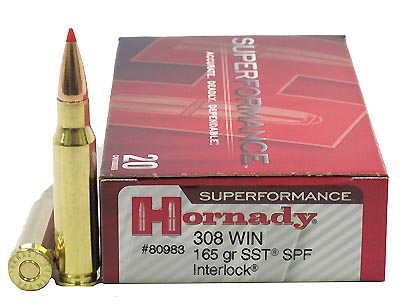 308 Winchester by Hornady Superformance 165gr SST (Per 20)