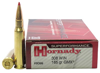 308 Winchester by Hornady Superformance 165gr GMX (Per 20)