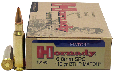 6.8mm SPC by Hornady 6.8mm, 110gr, BTHP, (20)