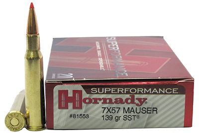 7x57 Ammunition by Hornady Superformance 139 GR SST (Per 20)