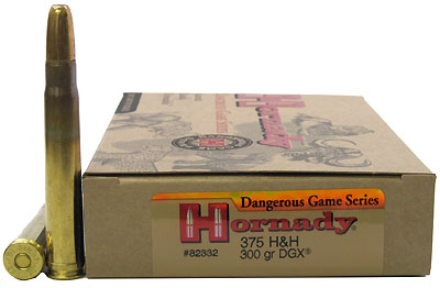 375 H&H Ammunition by Hornady 300gr DGX (Per 20)