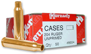 204 Ruger Unprimed Brass /50
