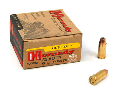 32 Automatic by Hornady, 60 gr, HP/XTP,