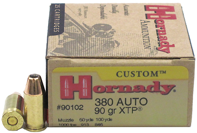 380 Automatic by Hornady 90 Gr, JHP/XTP, (Per 25)