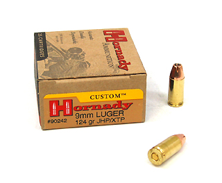 9mm Luger by Hornady 9mm Luger, 124 Gr, HP/XTP, (Per 25)