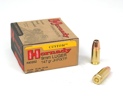 9mm Luger by Hornady 9mm Luger, 147 Gr, HP/XTP, (Per 25)