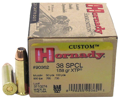 38 Special by Hornady 38 Special, 158 Gr, JHP/XTP, (Per 25)