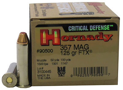 357 Magnum by Hornady Critical Defense, 125gr (Per 25)