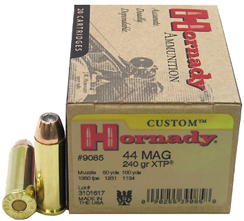 44 Magnum by Hornady 44 Mag, 240 Gr, JHP/XTP, (Per 20)