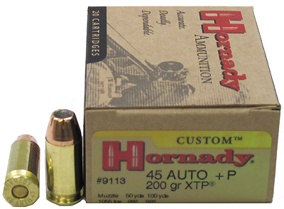 45 Automatic Colt Pistol by Hornady 45 ACP, 200 Gr, JHP/XTP, (Per 20)