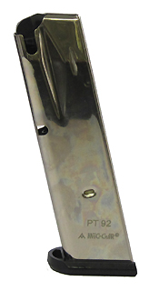 Taurus PT92/99 9 mm 15 Standard Nickel