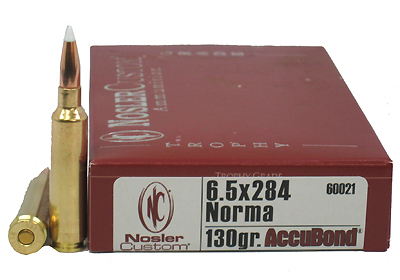 6.5x284 Norma, Trophy Ammunition 130gr AccuBond (Per 20)
