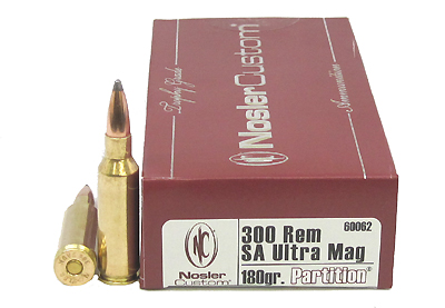 300 Remington Short Action Ultra Mag, Trophy Ammunition 180gr Partition (Per 20)