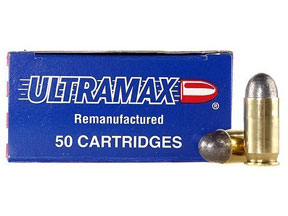 45 Automatic by Ultramax, 230gr, Round Nose Lead Remanufactured, (Per 50)