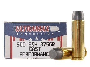 500 Smith & Wesson by Ultramax 500 S&W, 375gr, Cast, (Per 20)