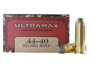 44-40 Winchester by Ultramax, 200gr, Round Nose Flat Point Lead New, (Per 50)