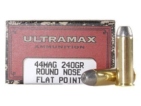 44 Magnum by Ultramax, 240gr, Round Nose Flat Point Lead New, (Per 50)