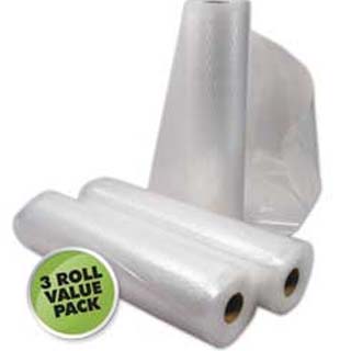 Vacuum Sealer Bags 11"x18' Roll 3pk