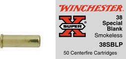 38 Special by Winchester 38 Special, 0gr, Smokeless Powder, (Per 50)